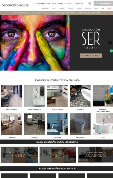 Decorceramica — captura del portafolio original
